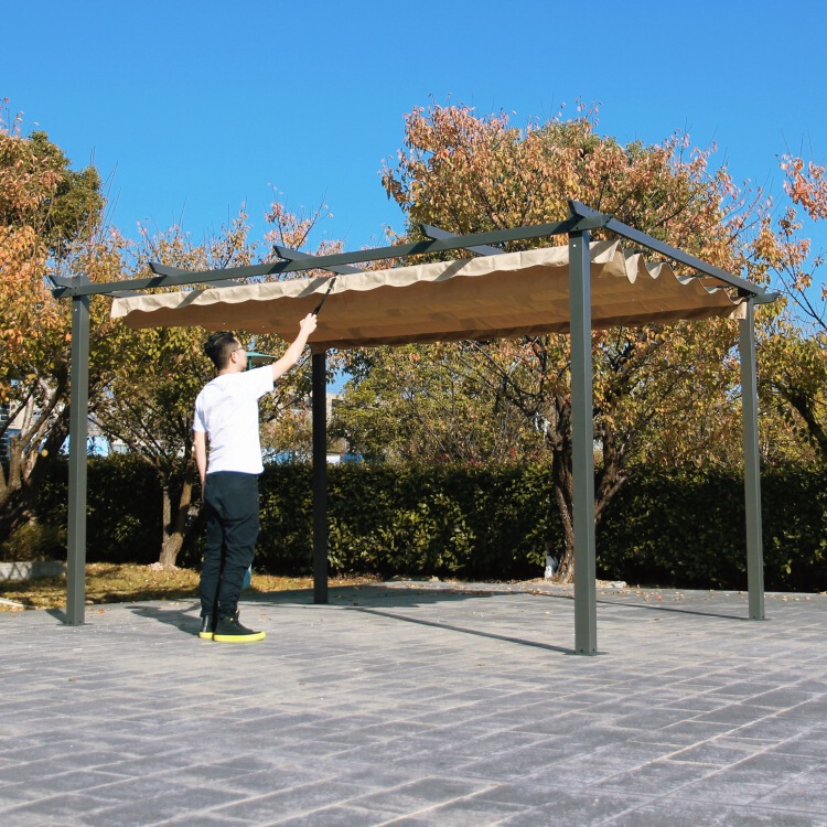 Outdoor Gazebo Grape Trellis Aluminum Alloy Garden Courtyard Climbing Vine Trellis Aluminum Sunshade Outdoor Tent Rainproof