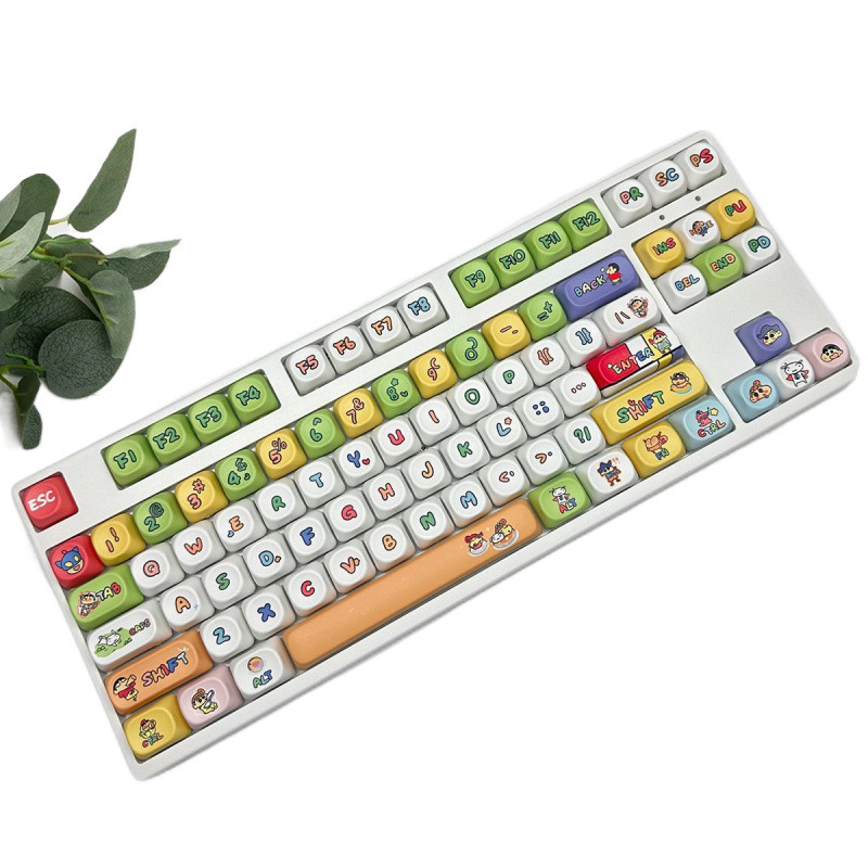 クレヨンしんちゃんメカニカルキーボードかわいいカスタマイズされた 87 キー有線 e スポーツメカニカルキーボード白色光ゲームオフィス|undefined