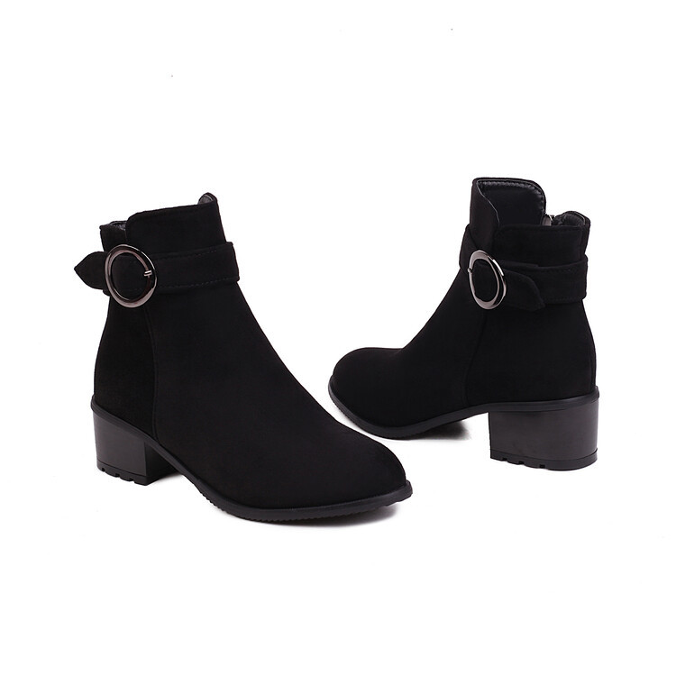Demi-season low boots, plus size