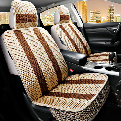 Four Seasons Universal New Car Seat Cover Summer Ice Silk Seat Cover Small Car Sedan Five-Seat Cover Breathable Seat Cover Car Pad