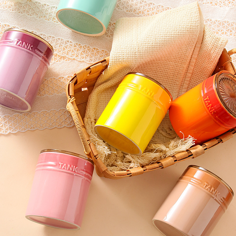 Tarro de Chile de cerámica para el hogar tarro de almacenamiento de granos de té salsa de miel condimento Tarro de cocina frasco de almacenamiento sellado a prueba de humedad