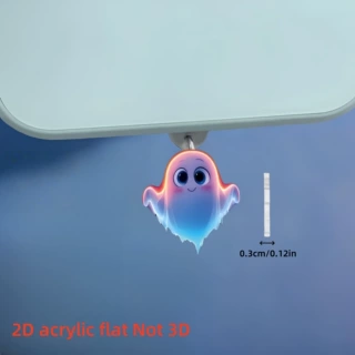 可爱的2D亚克力手机防尘充电保护套，适用于Type-C/闪电端口