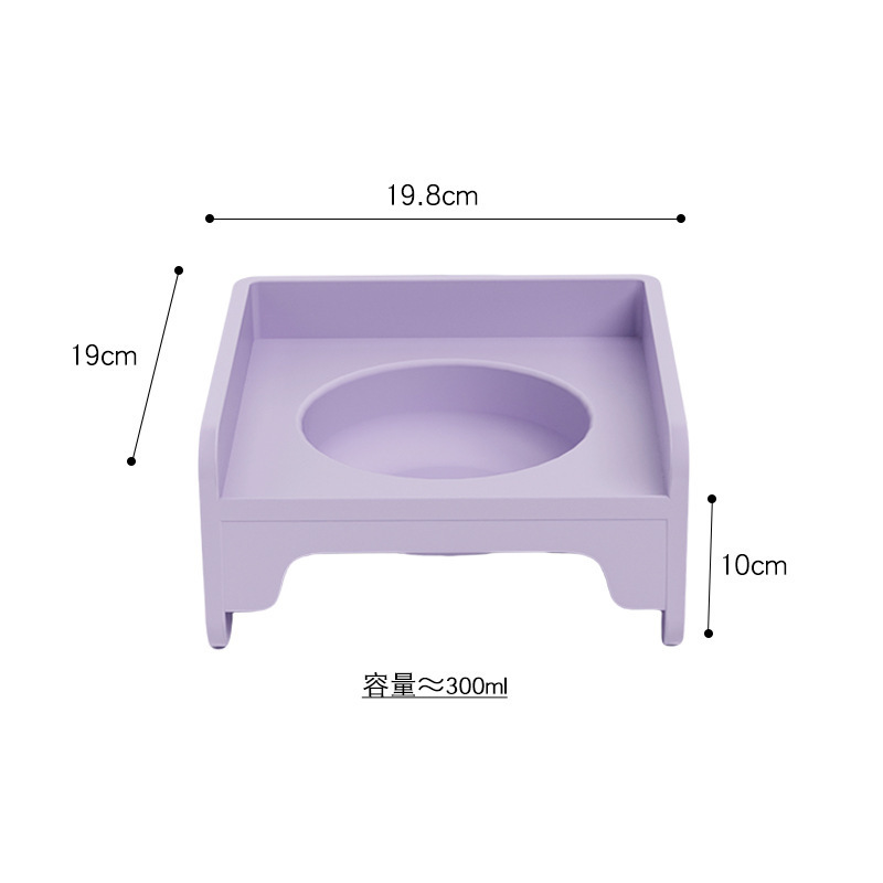 ペットの四角の猫の碗の棚の食卓の猫の犬のたらいの犬の碗の猫の食器の陶磁器のペットの碗の水の碗の食糧の漏れを防ぐ食の保護の首|undefined