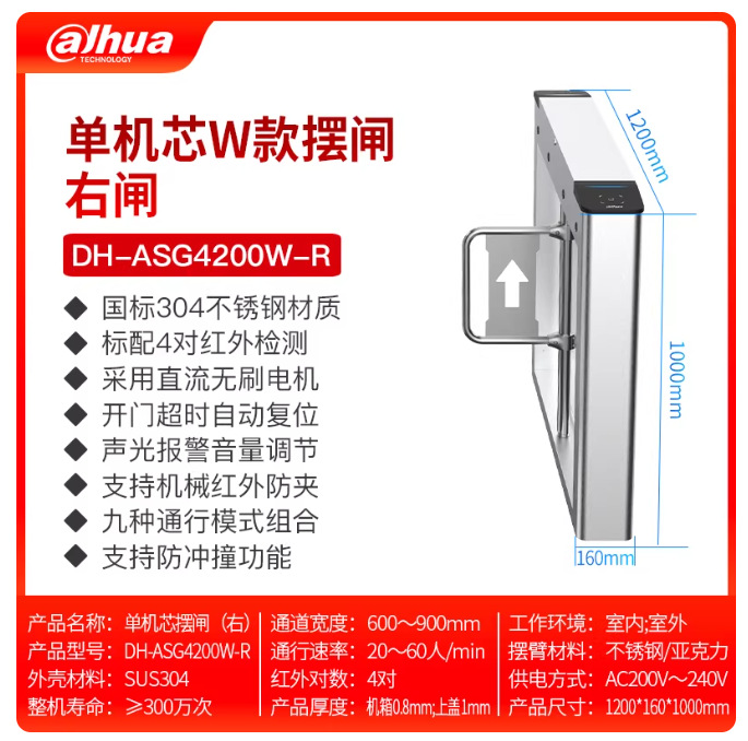 El canal del Banco Popular de China oscila la puerta del edificio de oficinas tarjeta de identificación facial de tarjeta de deslizamiento de puerta de inducción automática de control de acceso 4200W