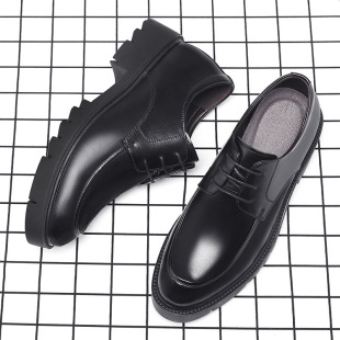Shoes for Men 8cm Sandals Inner Heightening Leather Shoes 10cm Men's Cut Out Business Formal Wear Big Toe Men's Shoes Gentleman Breathable