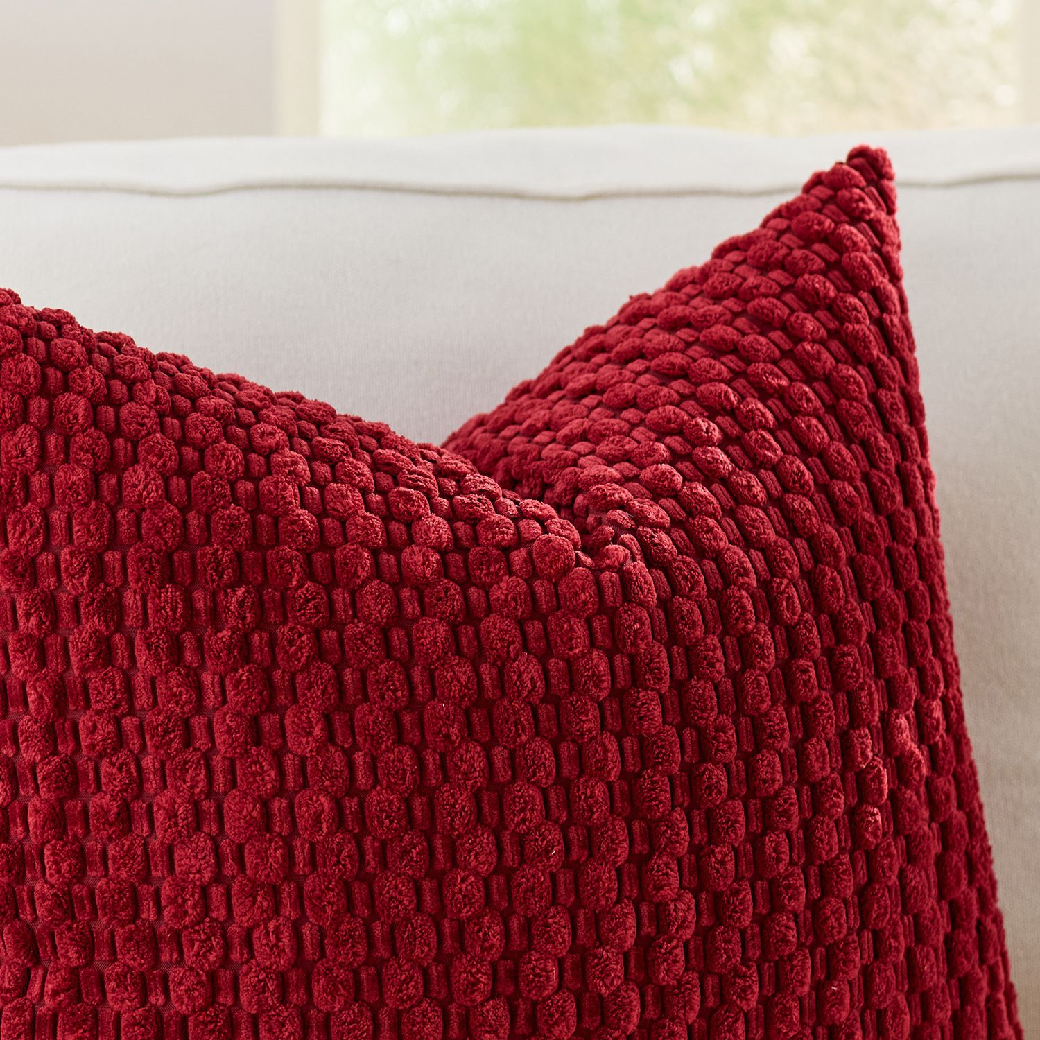 버블 그레인 와인 레드