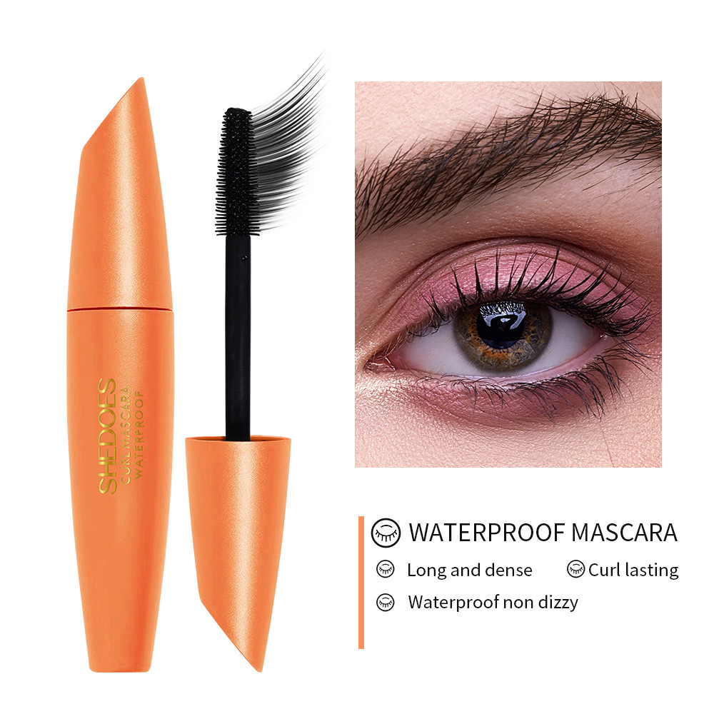 SHEDOES cross-border hot waterproof thick curling long lasting quick-drying non-dizzy makeup three-color mascara suit