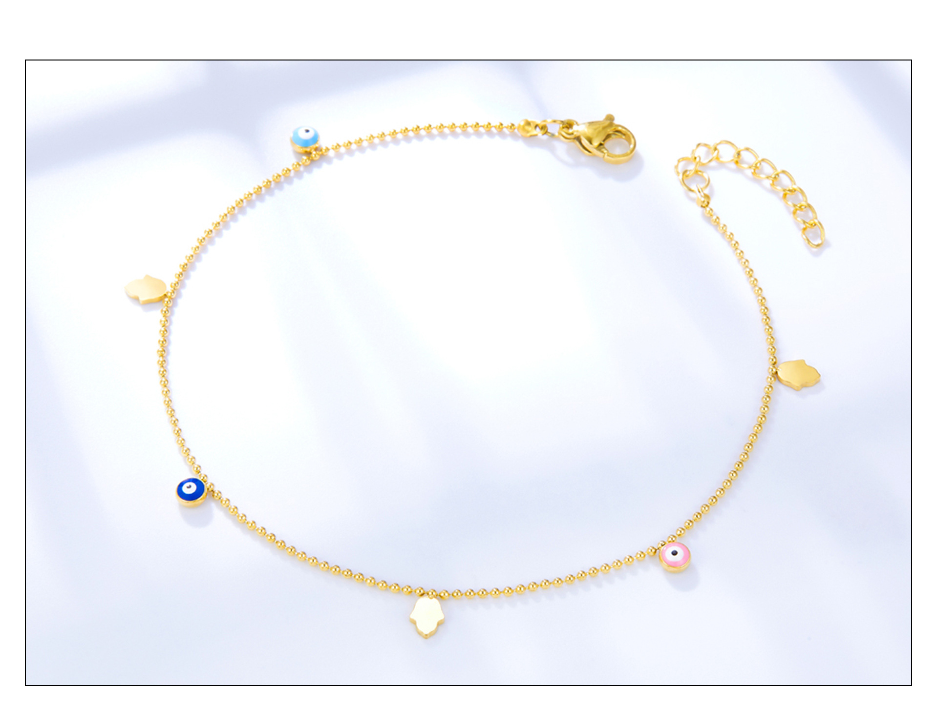 Simple Style Flower Stainless Steel Women's Anklet display picture 2