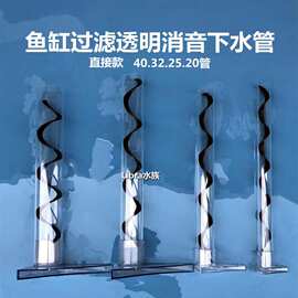 周转箱过滤盒透明鸭嘴出水管直接降噪消音透明螺旋下水管配件