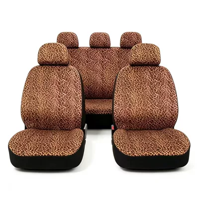 Universal seat cover cover, exclusively for cross-border foreign trade - brown-five-seater-9-piece-set-standard-size