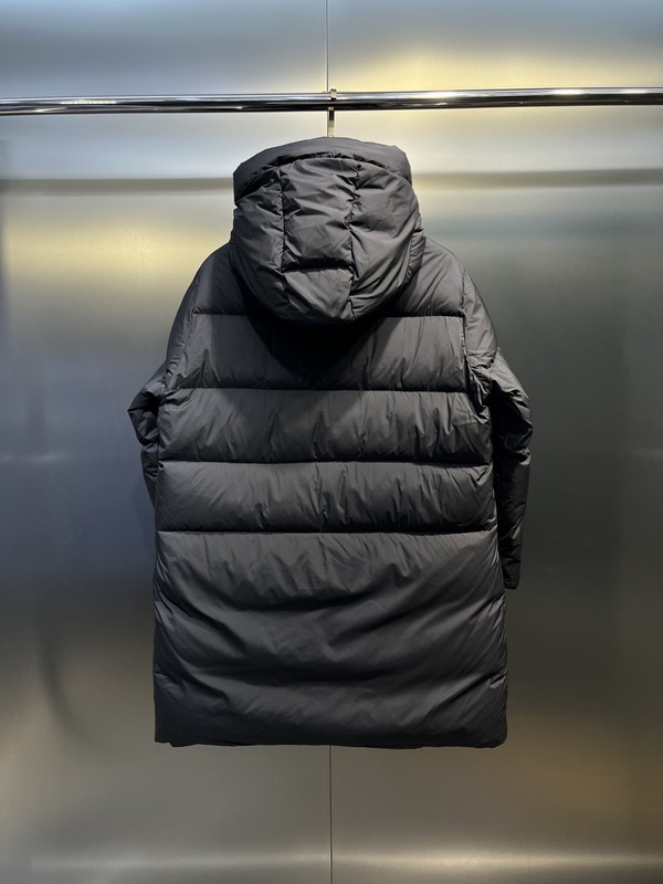 高版本M家25冬季暗面尼龙面料中长款连帽立领羽绒服外套男女同款|undefined