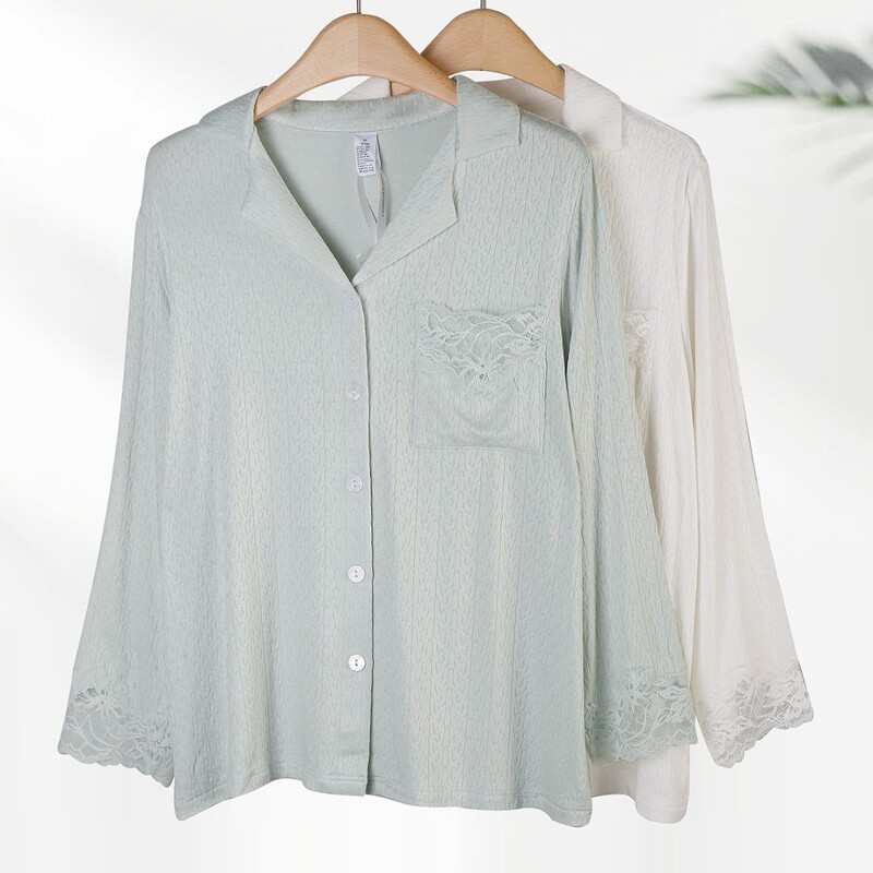 Minaikawa Early Spring Pajamas for Women, High-End Suit-Style Long-Sleeved Set, Comfortable and Casual Plus-Size Loungewear for Women, Summer Style