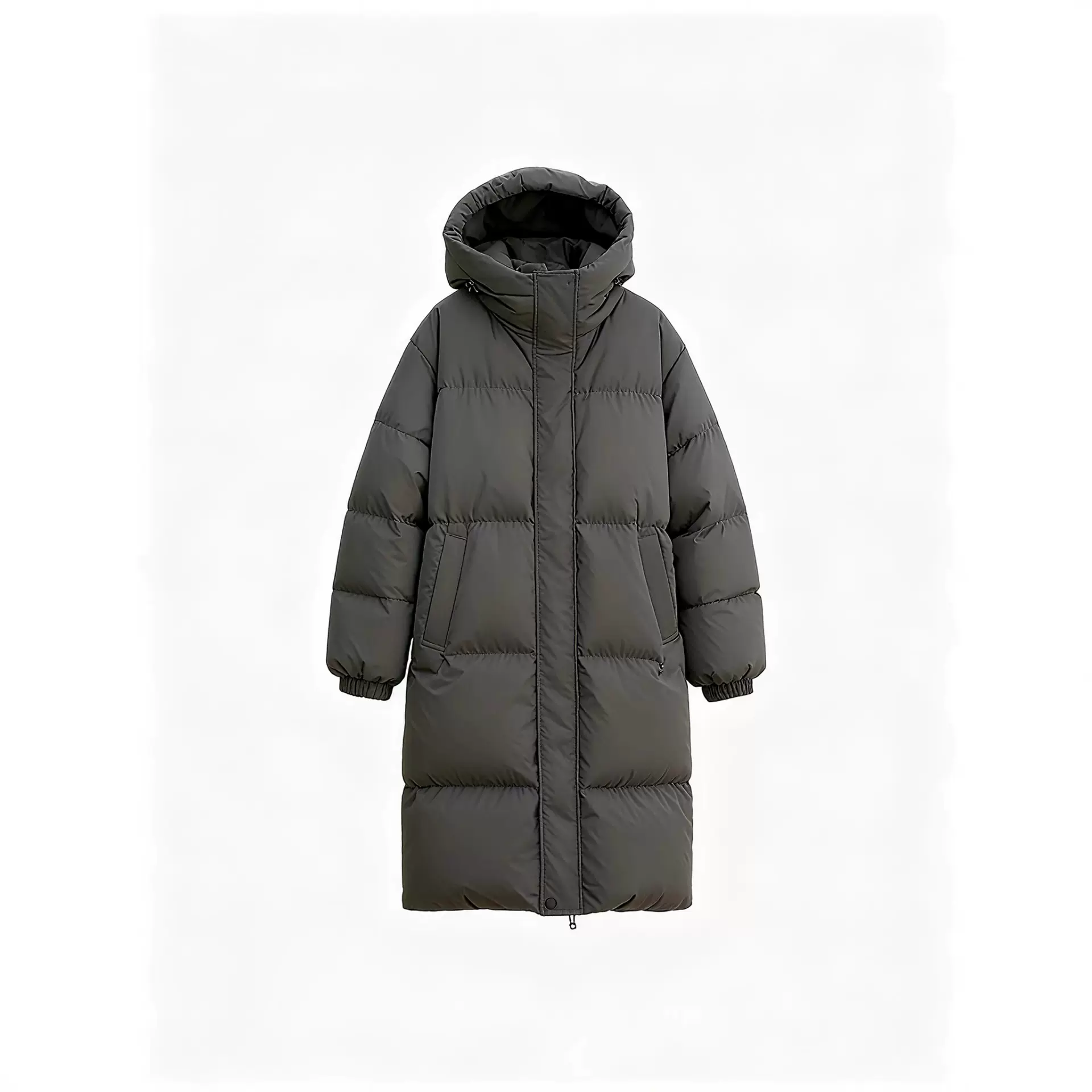 爆款长款羽绒服跨境专供外贸代发黑色纽扣设计支持全球外贸定制