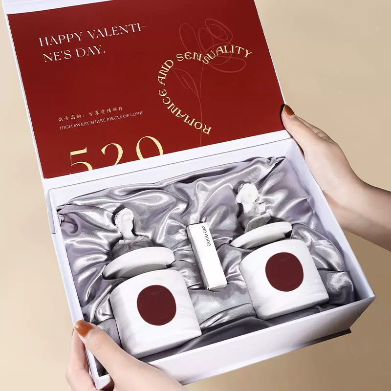 新婚礼物香薰蜡烛礼盒小众高级感雕塑复古蜡烛生日礼物乔迁伴手礼