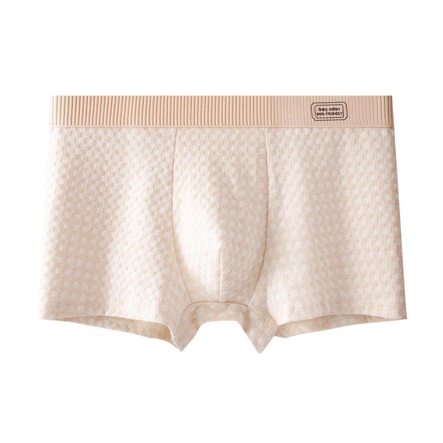 Pantalones de algodón a rejilla de hombre otoño y invierno algodón cintura transpirable suave y pegajosa simple pantalones cortos de hombre