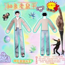 赵雨凡老鼠干 含铁丝骨架明星周边任意造型应援抽象毛绒公仔玩偶