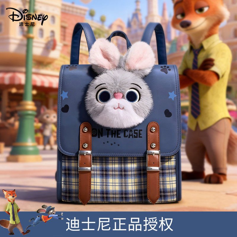Disney Zootopia Themed Girls' Backpack Judy Double-Shoulder Children's School Bag Girls' Birthday Gift