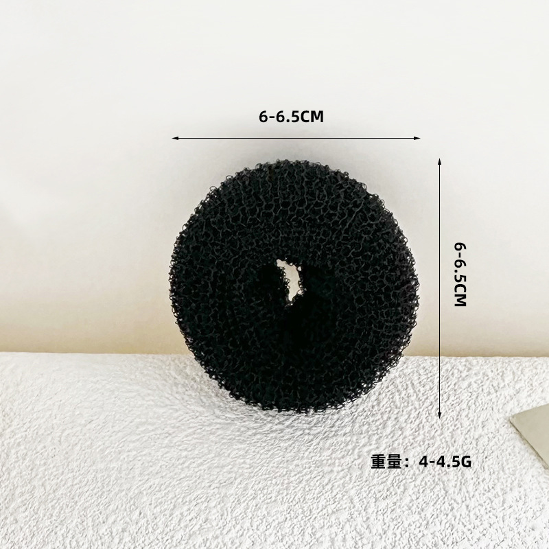 Platillo de rosquilla, mujer perezosa, lazo para el cabello con cabeza de bola esponjosa, artefacto para niños, tocado de capullo, accesorio para el cabello coreano