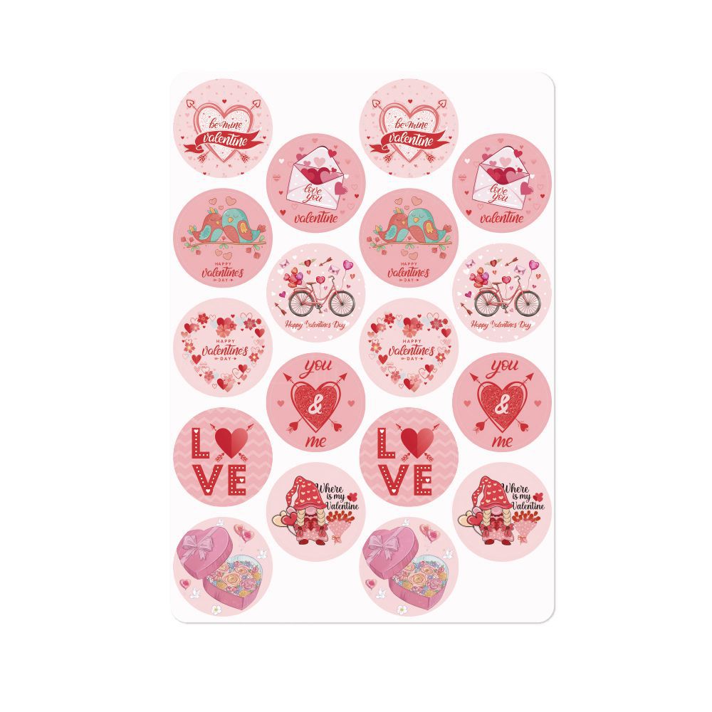 Día de San Valentín transfronterizo decoración del partido pegatinas compromiso propuesta atmósfera decoración regalo decoración pegatinas adhesivas