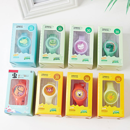 Luminous mosquito repellent bracelet, flash mosquito repellent watch, cartoon mosquito repellent buckle bracelet, factory direct selling bracelet, street stall wholesale
