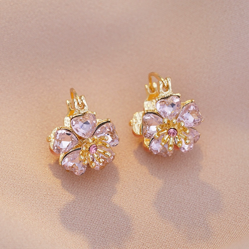 Серебряная игла, двусторонние милые серьги, серебро 925 образец, цветочные, котов глаз