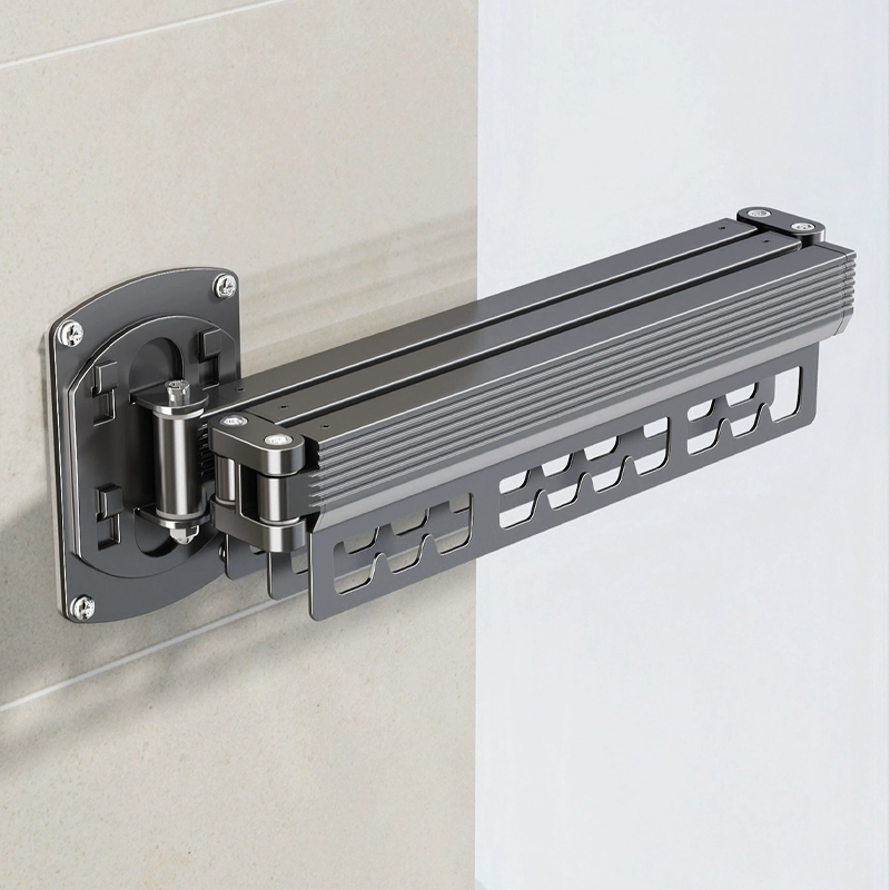 Folding Clothes Drying Rack Wall-Mounted Balcony Invisible Telescopic Clothes Drying Rod Household Clothes Hanger Clothes Drying Rack Artifact Without Drilling