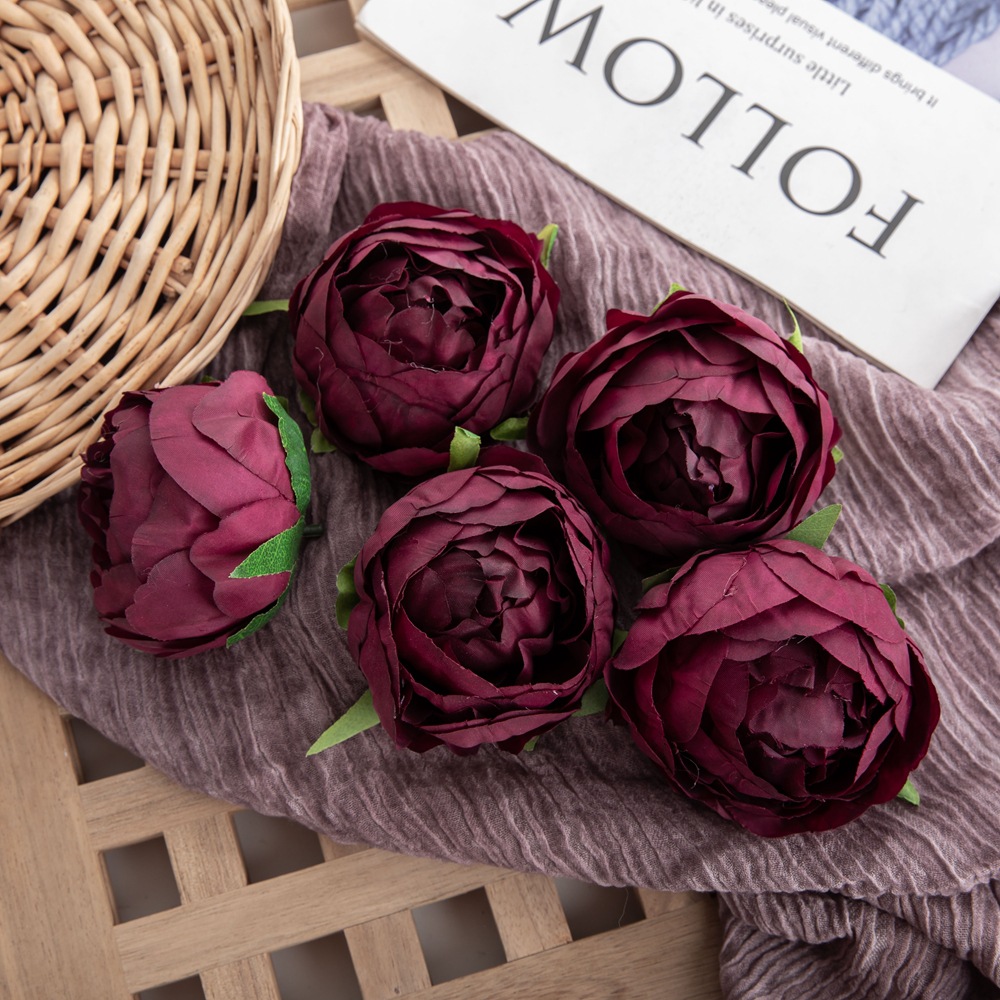 Simulated Flower Artificial Peony Head Wholesale Decorative Manufacturer Wedding Green Plant INS Style Cross-border DY1-3339