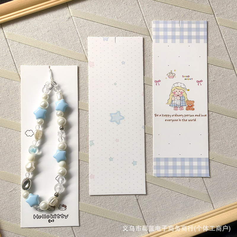 6X17Cm Small Hanging Chain Card with Polka Dot Decoration, Phone Lanyard Pendant, DIY Material, Display Packaging Material 6X17Cm Small Hanging Chain Card with Polka Dot Decoration, Phone Lanyard Pendant, DIY Material, Display Packaging Material