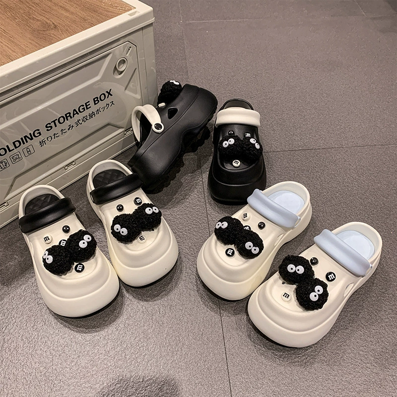 Туфоны из кексов на толстой подошве женские летние маленькие брикеты носить модные 2025 новые сандалии Баотоу пляжные туфли