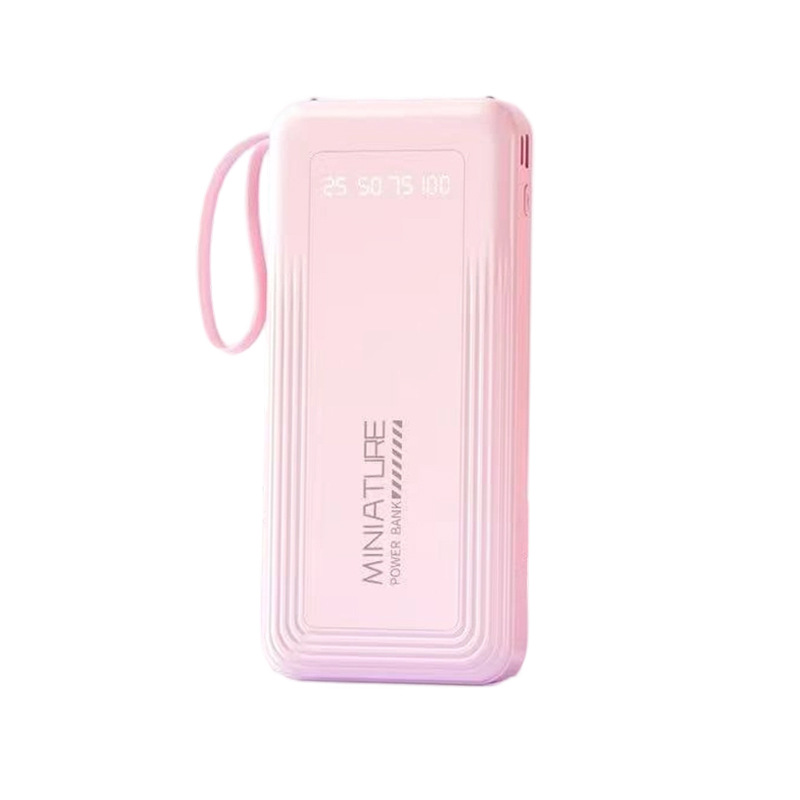 Lindo mini cargador rápido banco de energía móvil de gran capacidad promoción de banco de energía pantalla digital inteligente portátil y ampliamente compatible