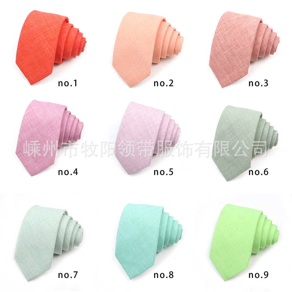 Solid color casual tie 2
