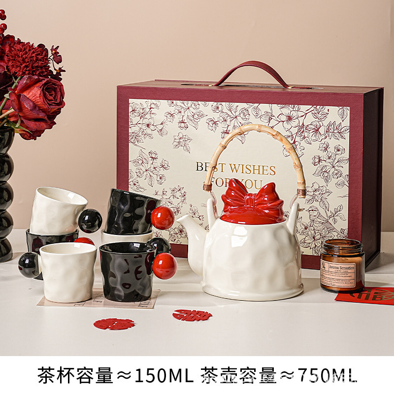茶壶套装马克杯陶瓷家用乔迁新居订婚新婚结婚送新娘闺蜜礼物茶具|undefined