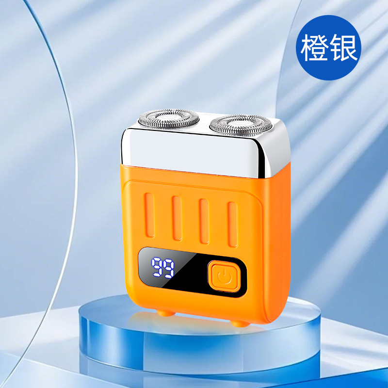 SQ6006 nueva mini afeitadora eléctrica de doble cabezal, afeitadora flotante portátil, interfaz de TYPE-C recargable