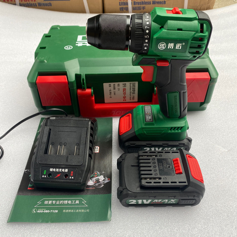 博诺KBL2101-13A-22锂电充电钻13mm手枪钻冲击钻大扭力45牛螺丝刀