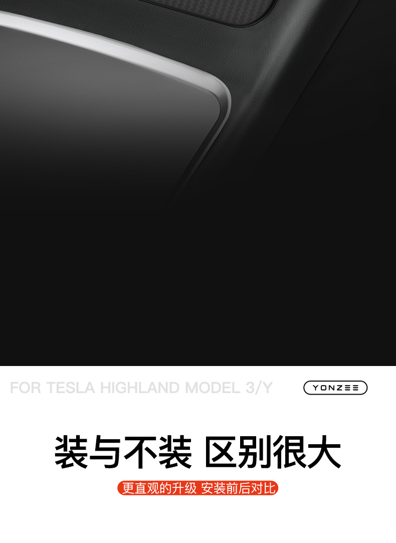 Suitable for Tesla's New Version of Model 3/Y/Yl Central Control Wireless Charging Silicone Pad Anti-Slip Protection Car Accessories