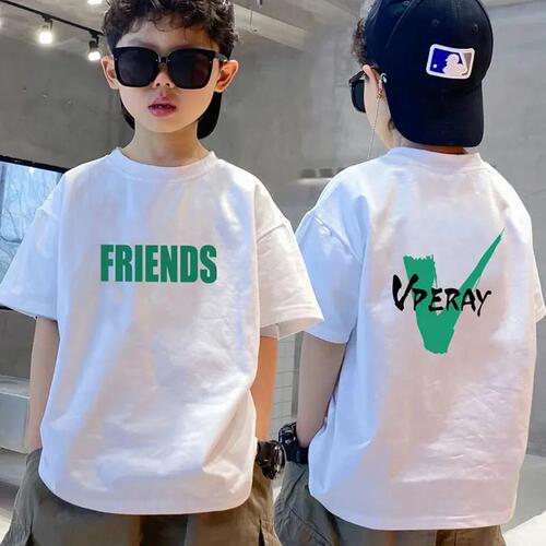 Children's clothing boys summer clothing 2024 new Korean version medium and large children's short-sleeved T-shirts children's casual half-sleeved boys' clothes