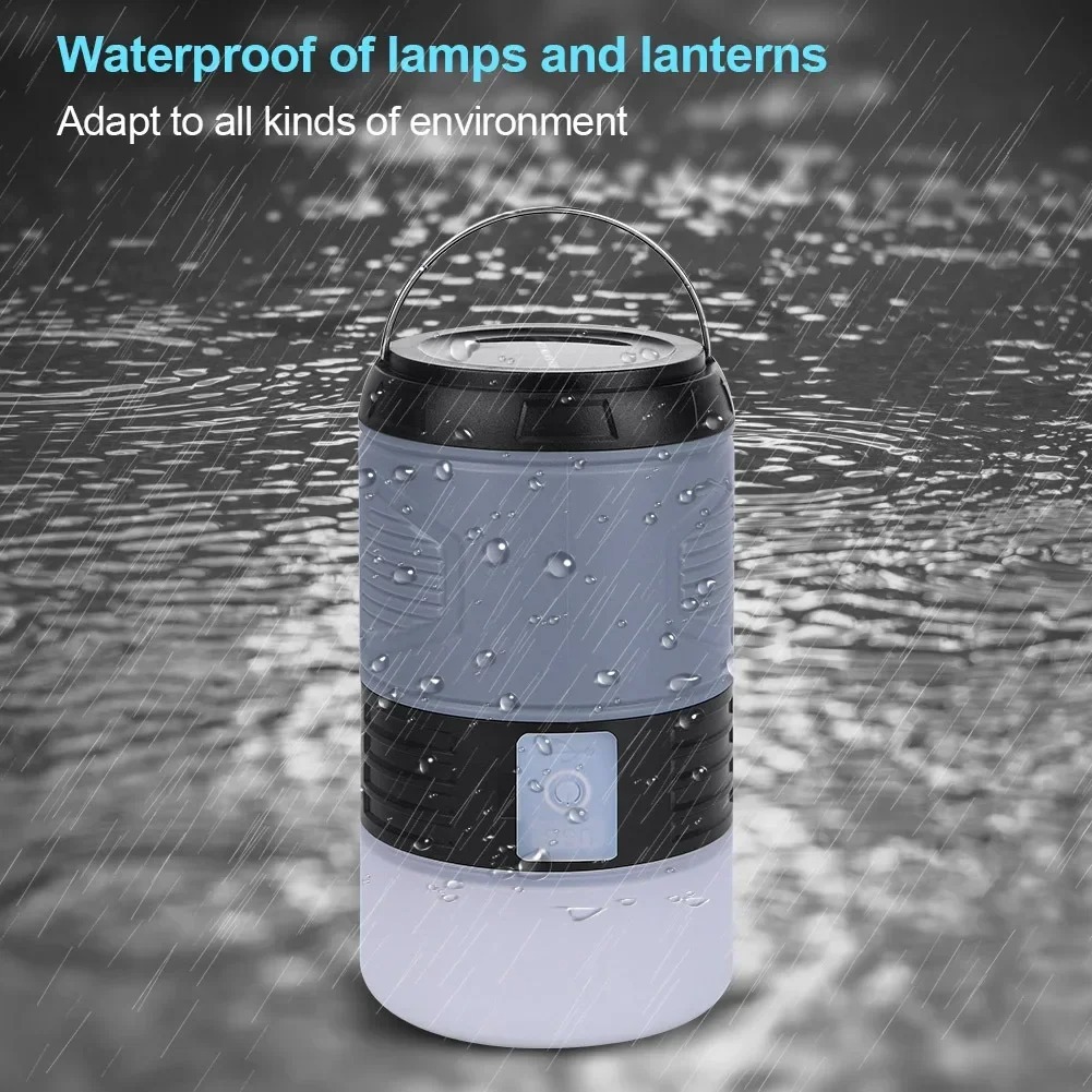 Nueva lámpara antimosquitos recargable solar multifuncional para exteriores Linterna impermeable Lámpara repelente de mosquitos para acampar Iluminación Lámpara para para acampar