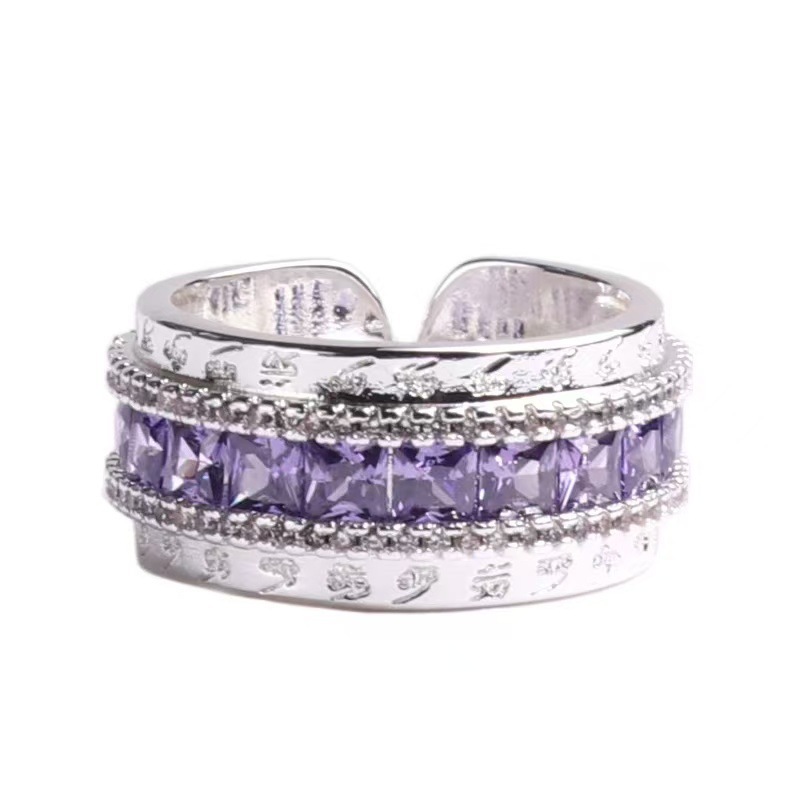 Thai Butterfly Amulet Ring With Coloured Diamonds For Women_voghion.com