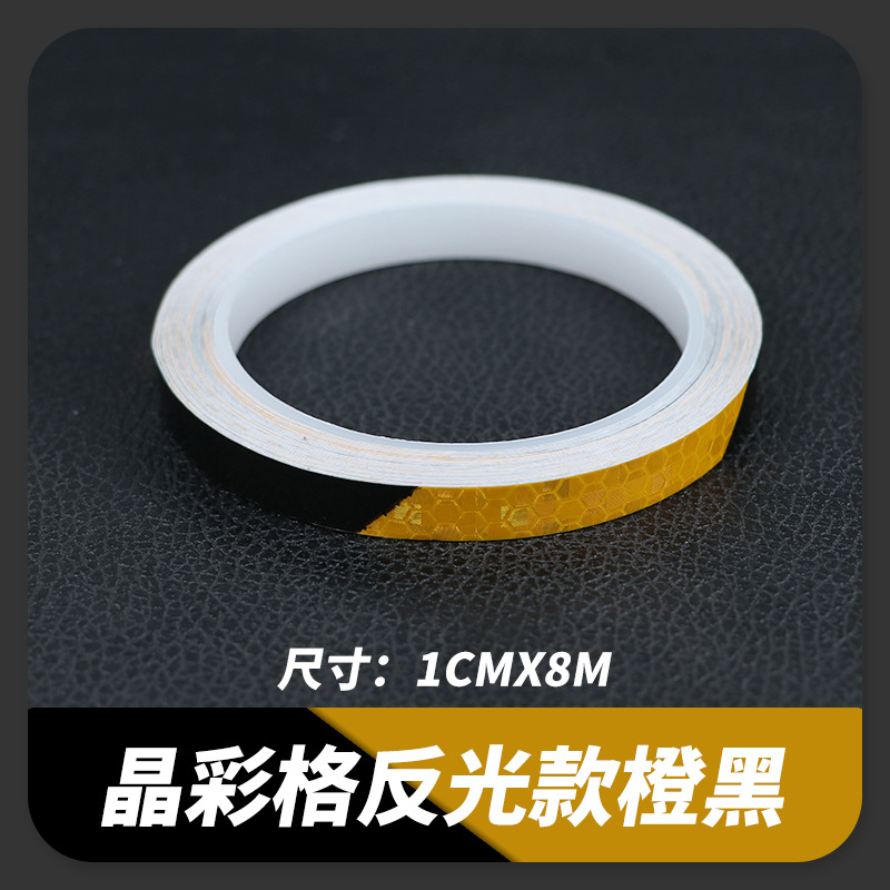 Suministro directo de fábrica pegatinas reflectantes del cuerpo del coche tira reflectante rojo y blanco pegatinas del cuerpo del coche enrejado cinta reflectante rueda cubo pegatinas reflectantes