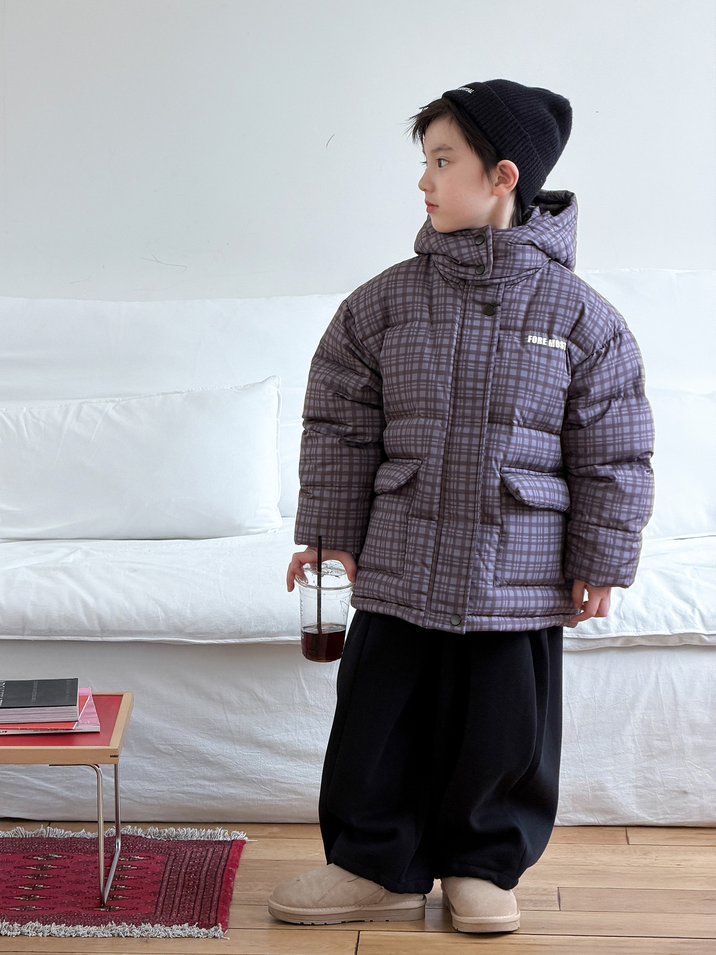 Chaqueta de invierno para niños con chaqueta encapuchada de invierno para niños 2025 nuevo 90 chaqueta de chaqueta blanca para niños