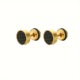 8mm gold black fiber (1 pair)