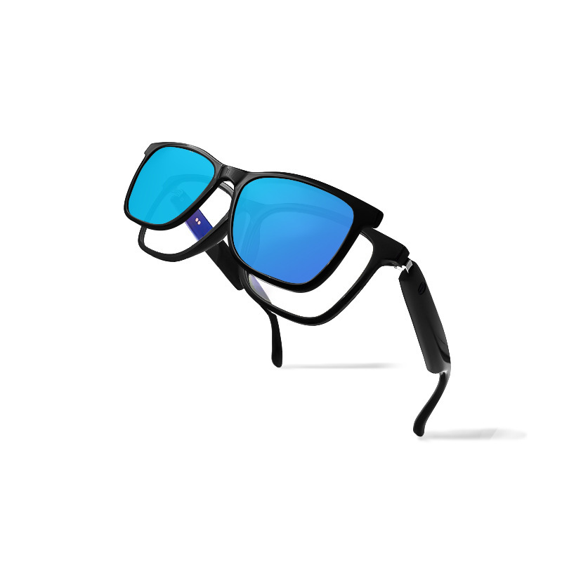Gfas Bluetooth transfronterizas, gafas inteligentes, conducir, escuchar música, hablar, gafas de sol, gafas de sol polarizadas intercambiables para la miopía