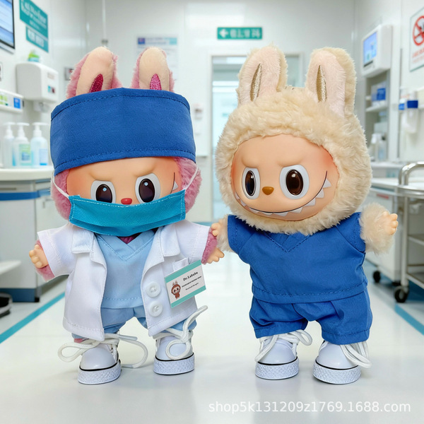 17cm Labubu doctor labubu medical surgery toys doll clothes baby…