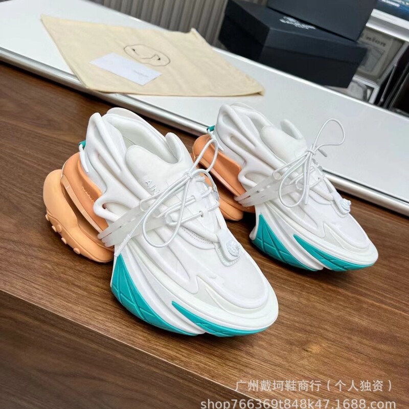 25 Popular B Balmain Spaceship Men's Shoes Thick-Soled Height-Increasing Dad Shoes Ins Trendy Couple Versatile Sneakers