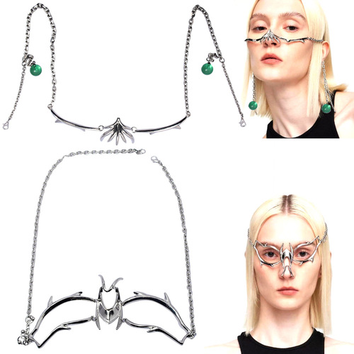 Mechanical Blood Blade Mask Punk Style Alien Fluid Lip Ring Face Mask Halloween Party Patty Mask