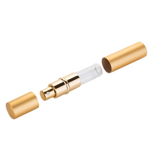 New flat-top 10ml anodized aluminum perfume bottle, cosmetic perfume tube, portable travel packaged toner