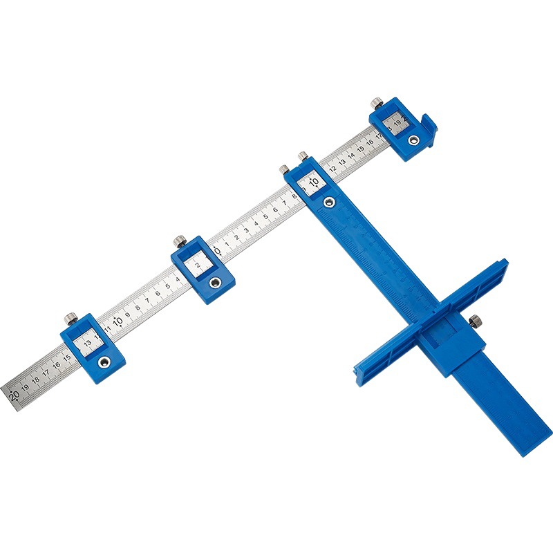 Herramienta de instalación de carpintería puerta del gabinete de la prensa manija de la puerta agujero de perforación de apertura artefacto multifunción mango de punzonado localizador