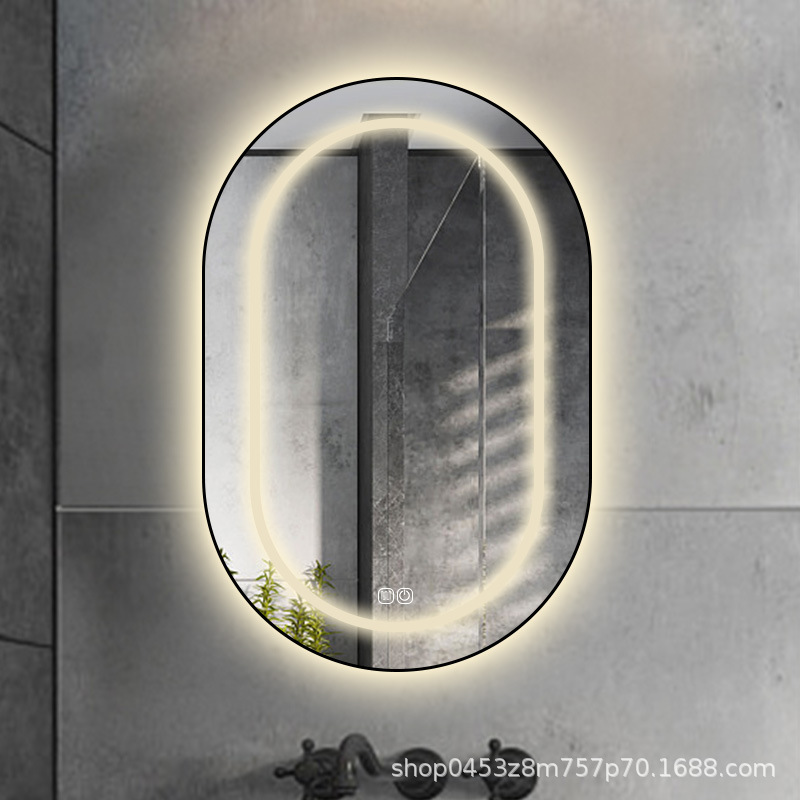 Espejo de baño con lámpara de pista LED tipo pared inteligente espejo de baño inodoro espejo de vestir espejo de baño anti-nebble espejo de baño