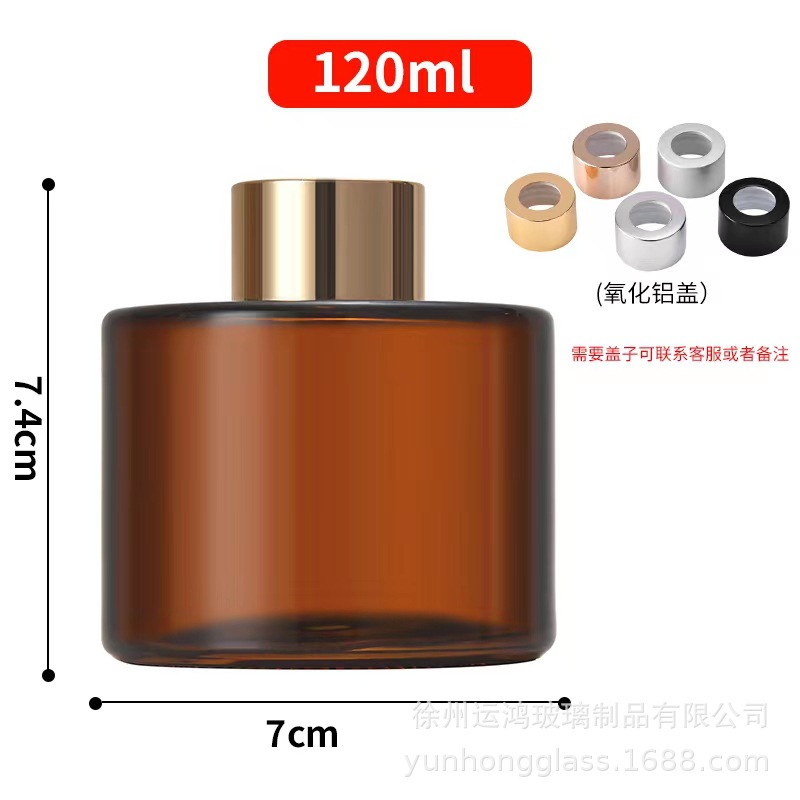 En stock botella de aromaterapia botella vacía taza de cera color botella cilíndrica color de ratán fragancia esmerilada botella vacía botella de perfume sin fuego