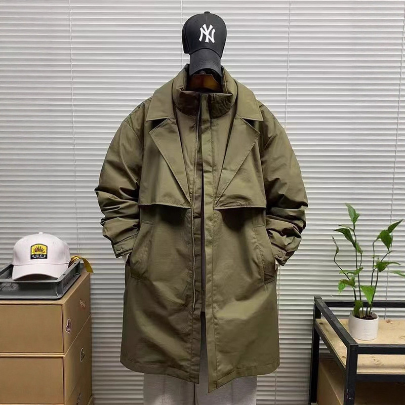 Winter New Mid-Length Hooded White Duck down Jacket Men's Workwear Trendy Windproof Warm Parka Winter New Mid-Length Hooded White Duck down Jacket Men's Workwear Trendy Windproof Warm Parka